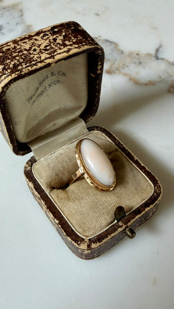 Antique Victorian 14K Coral Ring
