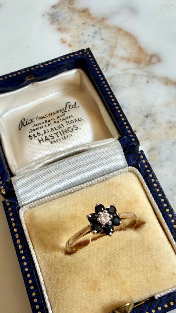 10K Sapphire & Diamond Ring