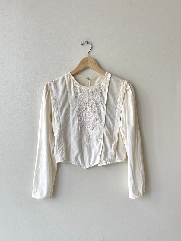 Embroidered Flower Blouse