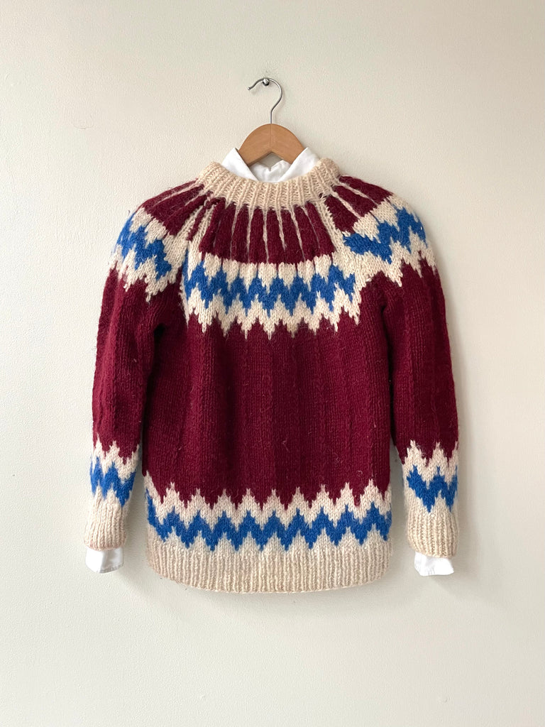 Handknit Wool Lopi Sweater | 1960s