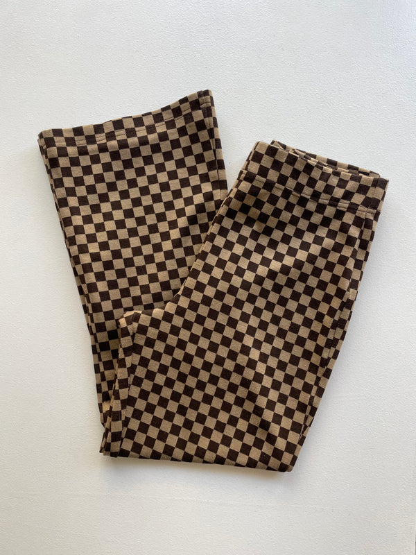 Checkerboard Knit Pant