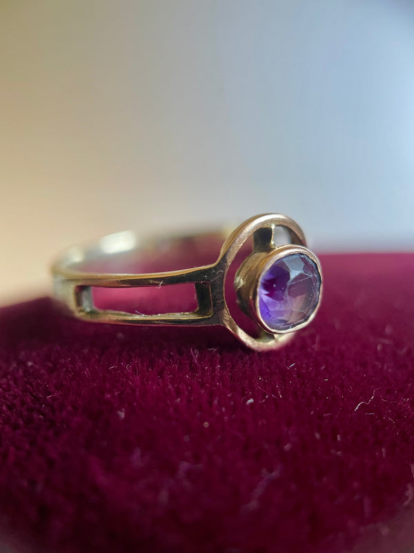14K Gold & Amethyst Ring