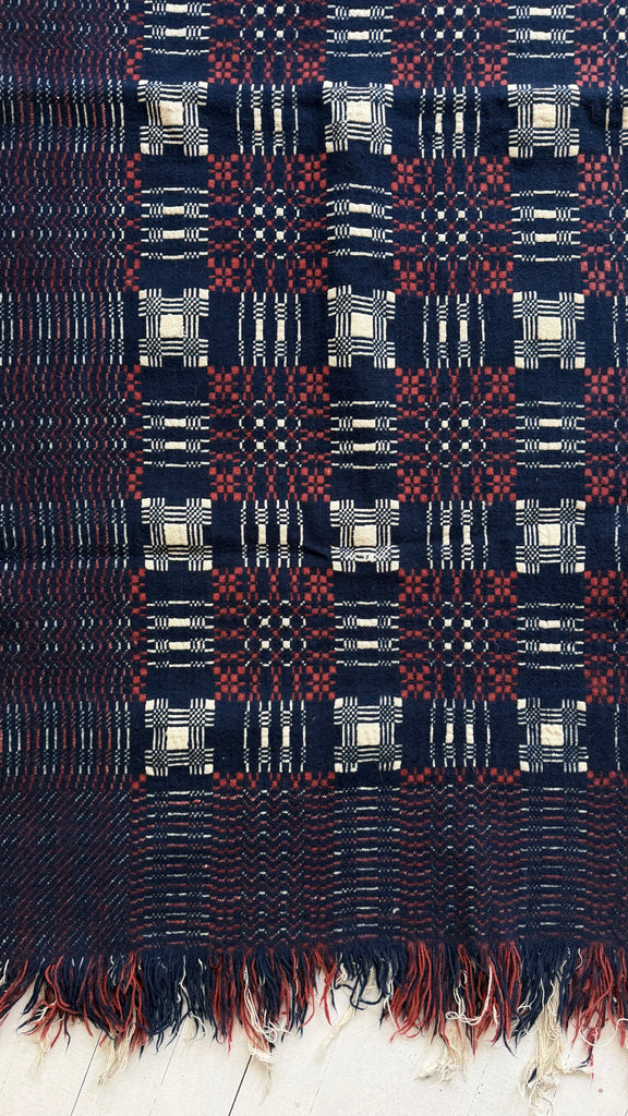 c.1859 Antique Overshot Blanket