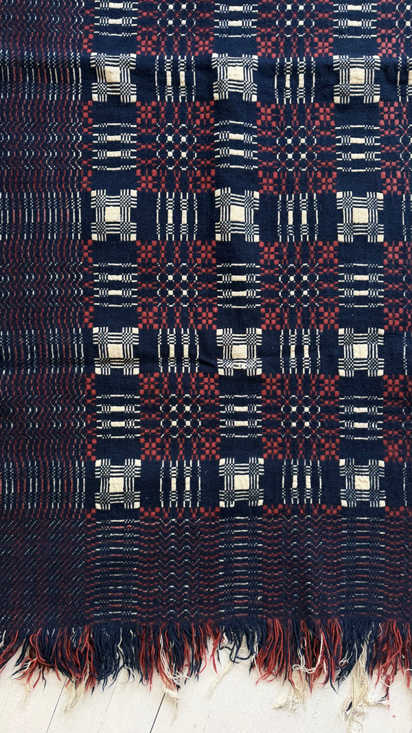 c.1859 Antique Overshot Blanket