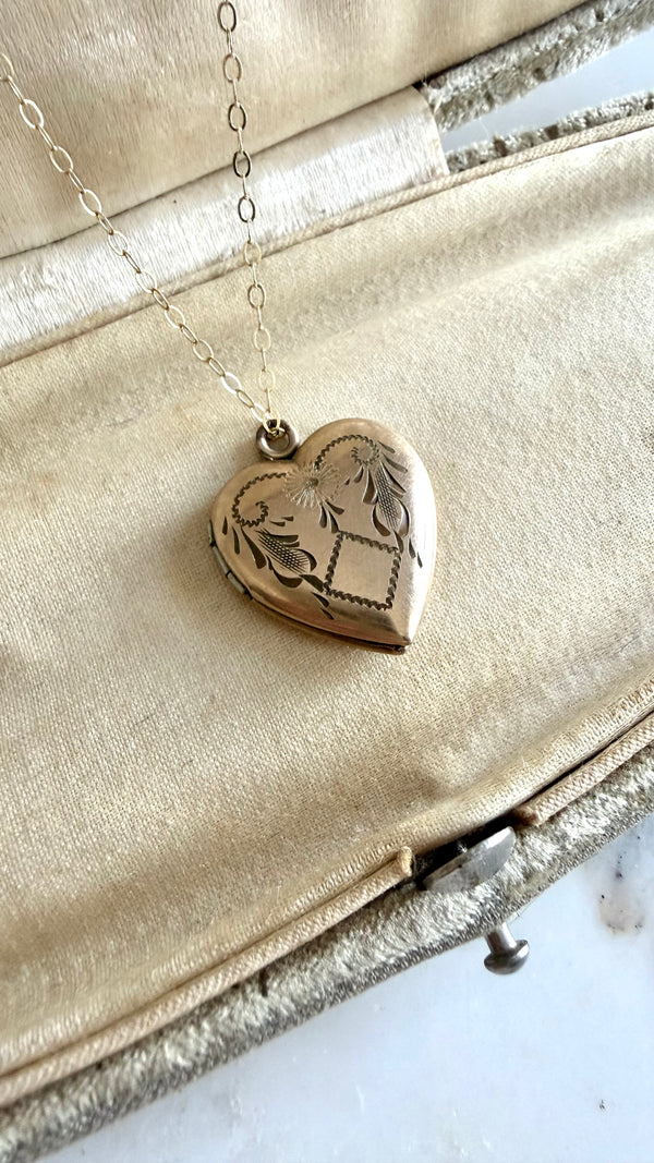 Adorned Heart Locket | 1930s-1940s