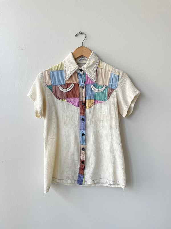 Indian Cotton Patchwork Shirt | 1970s