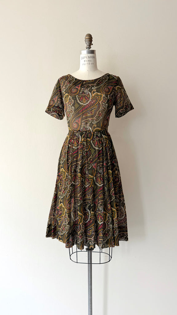 Autumn Paisley Dress | 1950s