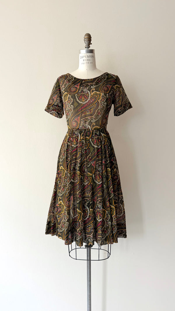 Autumn Paisley Dress | 1950s