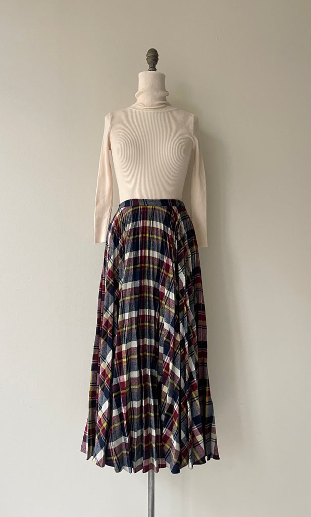 Rep Plaid Maxi Skirt | 1970s