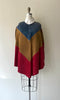 Colorblock Suede Cape | 1970s