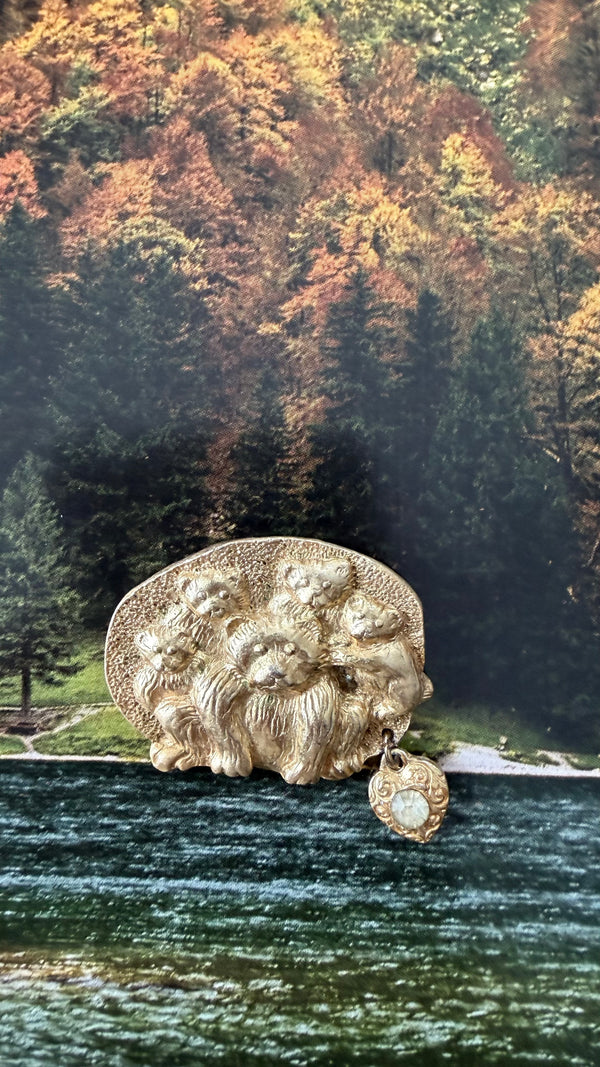 Bear Family Brooch