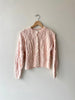 Handknit Cable Knit Cardigan | 1980s