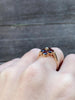 Vintage 10K Garnet & Seed Pearl Ring