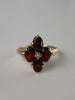 Vintage 10K Garnet & Seed Pearl Ring