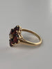 Vintage 10K Garnet & Seed Pearl Ring