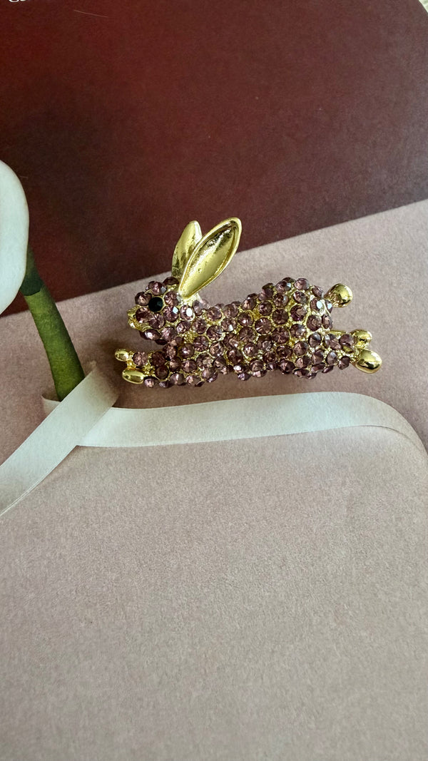 Leaping Bunny Brooch
