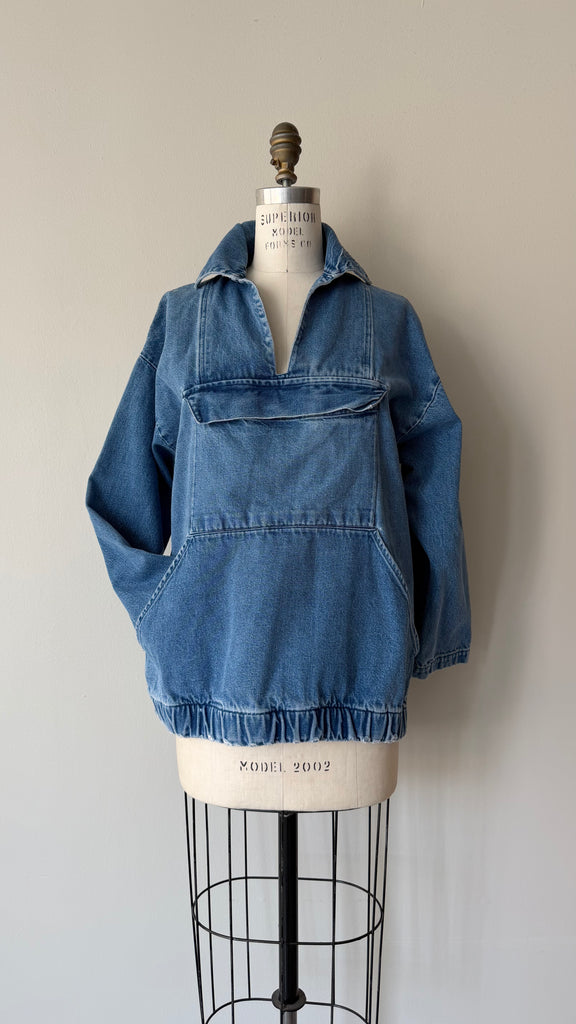 J. Peterman Denim Pullover Jacket | 1990s
