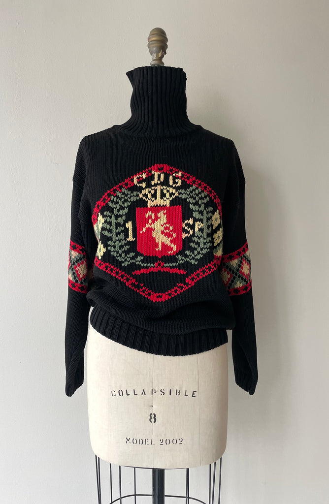 Heraldic Crest Cotton Sweater