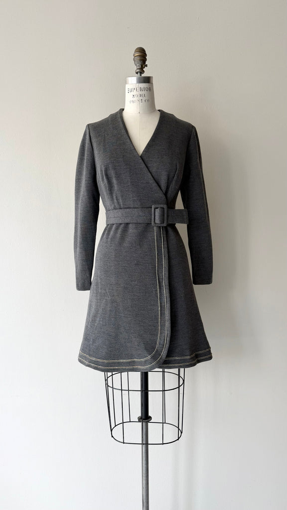 Double Knit Wool Wrap Dress | 1960s