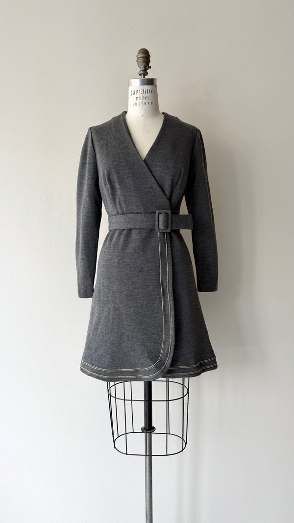Double Knit Wool Wrap Dress | 1960s