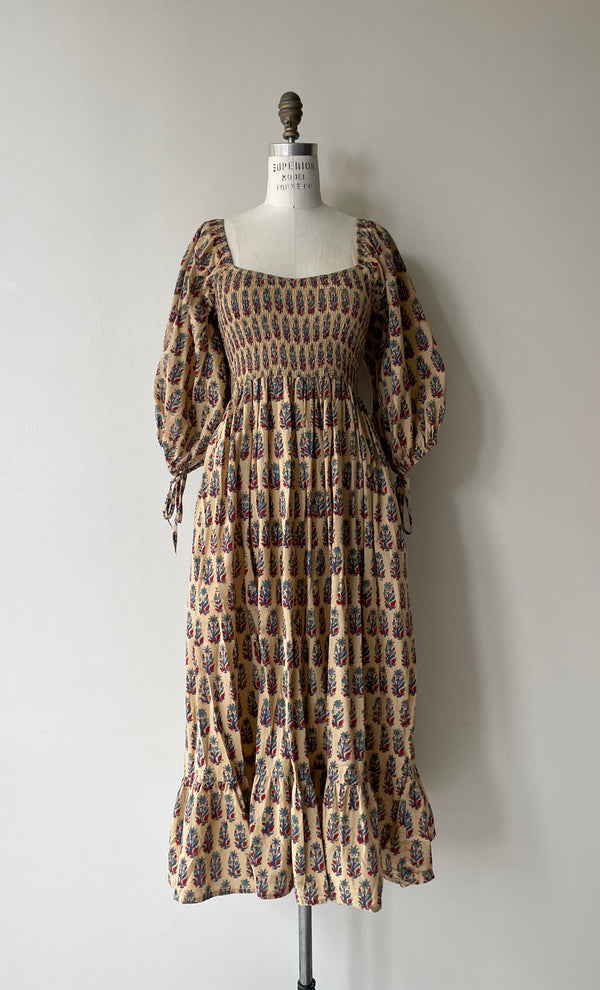 Blockprint Flower Dress