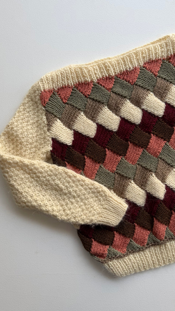 Basketweave Wool Sweater | 1970s