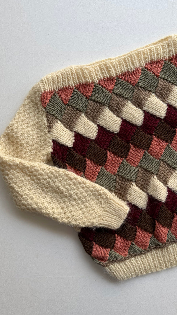 Basketweave Wool Sweater | 1970s