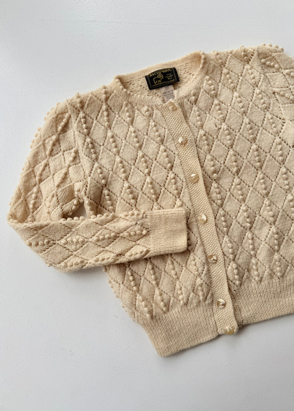 Handknit South Wool Cardigan | 1970s