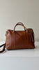 Cognac Leather Satchel