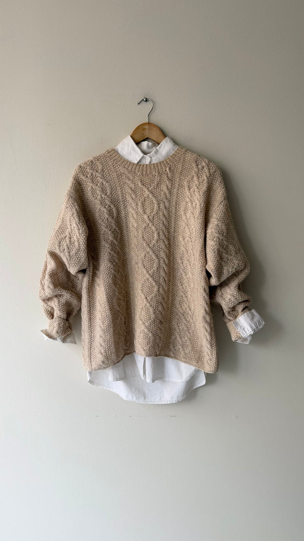 Vintage 1990s J.Crew Cable Knit Sweater