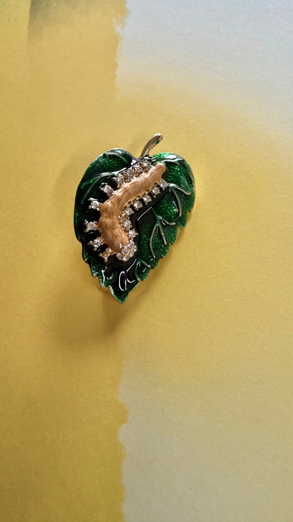 Caterpillar Girl Brooch