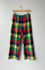 Primary Tartan Wool Trousers | 1970s