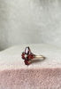 Vintage 10K Garnet & Seed Pearl Ring