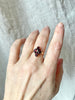 Vintage 10K Garnet & Seed Pearl Ring