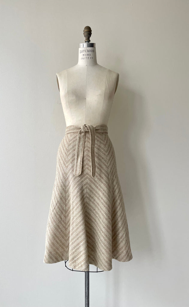 Double Cream Wool Skirt | 1970s