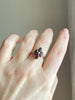 Vintage 10K Garnet & Seed Pearl Ring