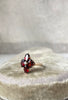 Vintage 10K Garnet & Seed Pearl Ring