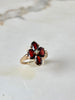 Vintage 10K Garnet & Seed Pearl Ring