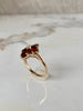 Vintage 10K Garnet & Seed Pearl Ring