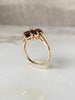 Vintage 10K Garnet & Seed Pearl Ring