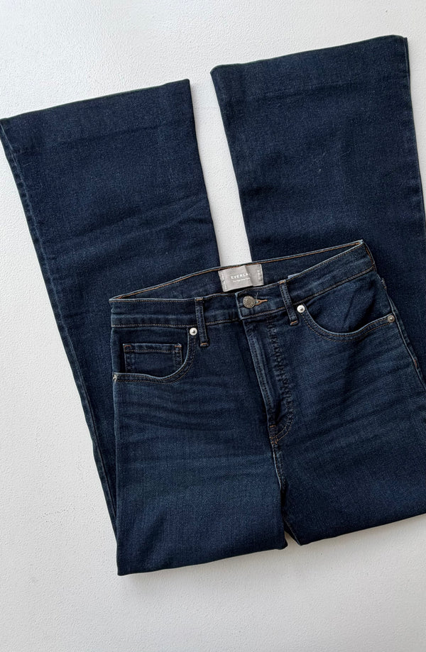 Everlane Dark Wash Flares