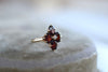 Vintage 10K Garnet & Seed Pearl Ring