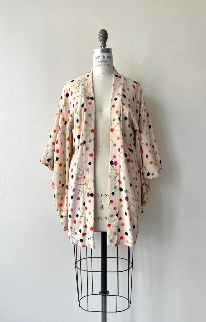 Connected Dots Silk Haori