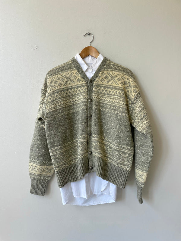 Norse Knit Wool Cardigan | 1970s