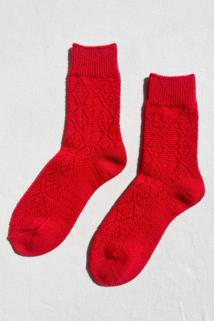 Cashmere Pointelle Socks | Le Bon Shoppe