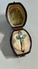 Antique 15K Aquamarine & Pearl Ring