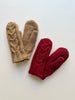 Cable Knit Wool Mittens