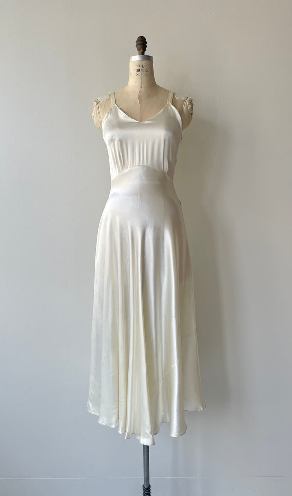 Silvery Moon Silk Dress | 1930s