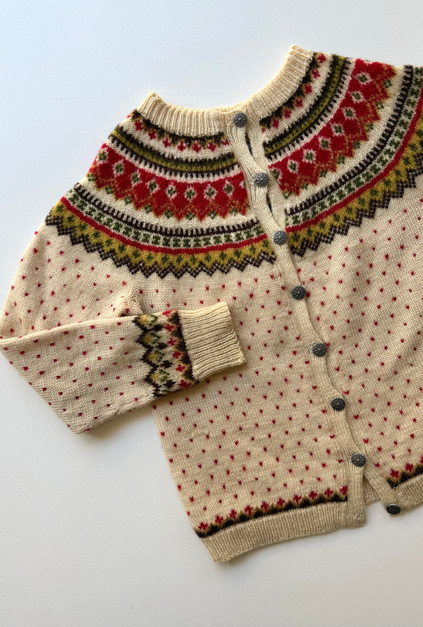 Handknit Fair Isle Cardigan | 1960s