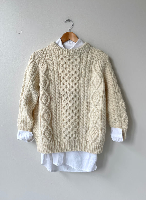 Classic Wool Fisherman Sweater